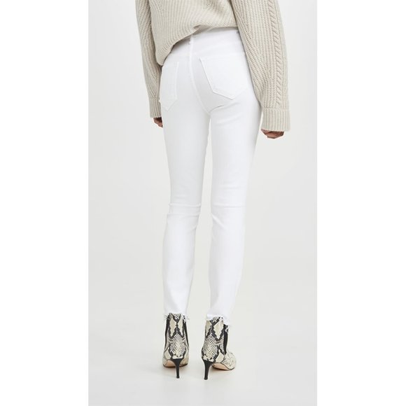 NWT Mother High Waisted Looker Ankle Fray Jeans Stretch Fairest Of Them All 25 - Picture 3 of 12